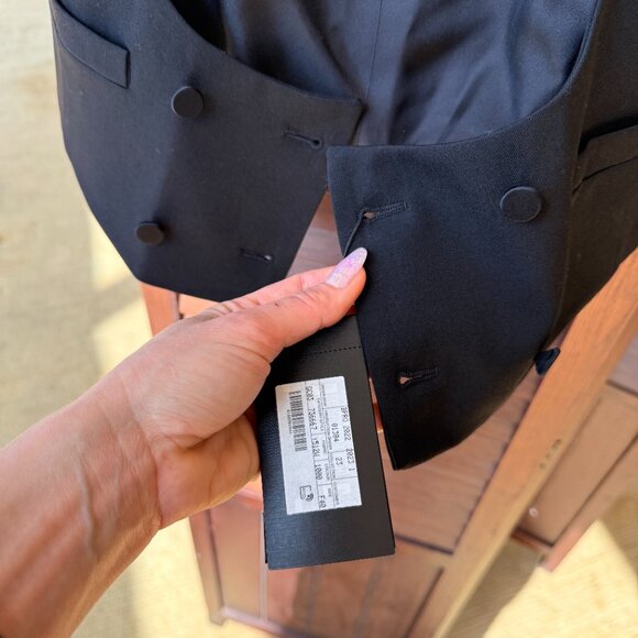 Saint Laurent black double-breasted wool waistcoat - Sz 40 - New with Tags - Picture 2 of 6